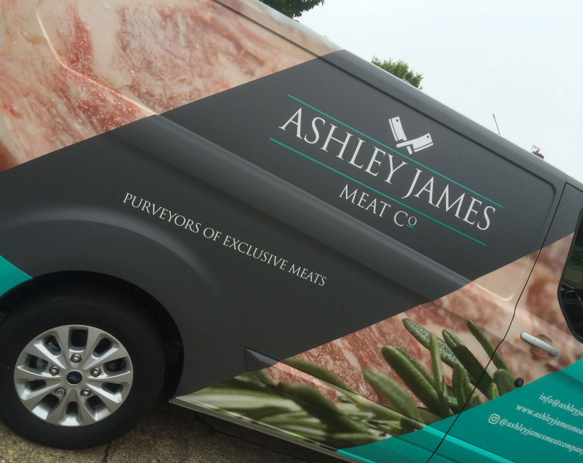 Full vehicle Wrap on Ashley James Meat Company van