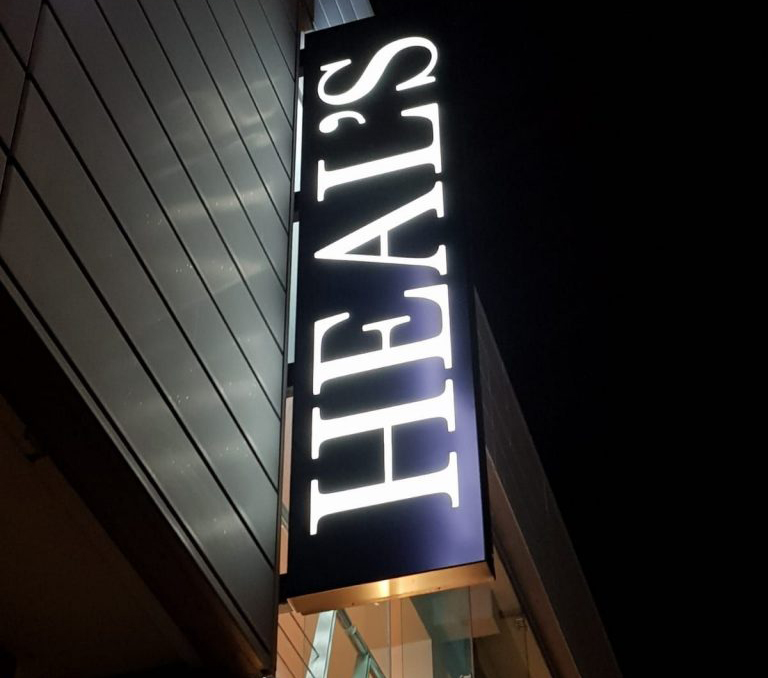 Heals illuminated sign